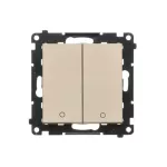 Simon 55 WMDL-TW22A-144 Łącznik dwubiegunowy podwójny (moduł) 16 AX, 250 V~, szybkozłącza; Szampański mat