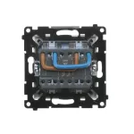 Simon 55 WMDL-TW22A-144 Łącznik dwubiegunowy podwójny (moduł) 16 AX, 250 V~, szybkozłącza; Szampański mat