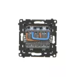 Simon 55 WMDL-TW22A-149 Łącznik dwubiegunowy podwójny (moduł) 16 AX, 250 V~, szybkozłącza; Czarny mat