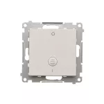 Simon 55 WMDL-0P1xx5-143 Łącznik dwubiegunowy z podświetleniem LED (moduł) 10 AX, 250 V~, szybkozłącza; Aluminium mat