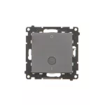 Simon 55 WMDL-0P1xx5-149 Łącznik dwubiegunowy z podświetleniem LED (moduł) 10 AX, 250 V~, szybkozłącza; Czarny mat