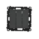 Simon 55 WMDL-031xx3-0149 Łącznik potrójny (moduł) 10 AX, 250 V~, szybkozłącza; Czarny mat