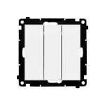 Simon 55 WMDL-031xx4-0111 Łącznik potrójny z podświetleniem LED (moduł) 10 AX, 250 V~, szybkozłącza; Biały mat
