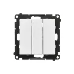 Simon 55 WMDL-031xx4-0111 Łącznik potrójny z podświetleniem LED (moduł) 10 AX, 250 V~, szybkozłącza; Biały mat