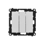 Simon 55 WMDL-031xx4-0114 Łącznik potrójny z podświetleniem LED (moduł) 10 AX, 250 V~, szybkozłącza; Jasnoszary mat