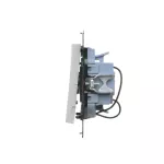 Simon 55 WMDL-031xx4-0114 Łącznik potrójny z podświetleniem LED (moduł) 10 AX, 250 V~, szybkozłącza; Jasnoszary mat