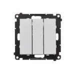 Simon 55 WMDL-031xx4-0143 Łącznik potrójny z podświetleniem LED (moduł) 10 AX, 250 V~, szybkozłącza; Aluminium mat