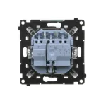 Simon 55 WMDL-031xx4-0143 Łącznik potrójny z podświetleniem LED (moduł) 10 AX, 250 V~, szybkozłącza; Aluminium mat