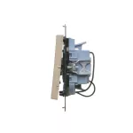 Simon 55 WMDL-031xx4-0144 Łącznik potrójny z podświetleniem LED (moduł) 10 AX, 250 V~, szybkozłącza; Szampański mat