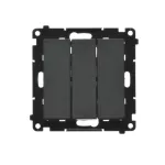 Simon 55 WMDL-031xx4-0149 Łącznik potrójny z podświetleniem LED (moduł) 10 AX, 250 V~, szybkozłącza; Czarny mat