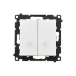 Simon 55 WMDL-0108xx-111 Łącznik świecznikowy z podświetleniem LED – osobne podświetlenie dla każdego klawisza (moduł) 10 AX, 250 V~, szybkozłącza; Biały mat