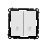 Simon 55 WMDL-0108xx-114 Łącznik świecznikowy z podświetleniem LED – osobne podświetlenie dla każdego klawisza (moduł) 10 AX, 250 V~, szybkozłącza; Jasnoszary mat