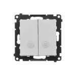 Simon 55 WMDL-0108xx-114 Łącznik świecznikowy z podświetleniem LED – osobne podświetlenie dla każdego klawisza (moduł) 10 AX, 250 V~, szybkozłącza; Jasnoszary mat