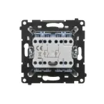 Simon 55 WMDL-0108xx-114 Łącznik świecznikowy z podświetleniem LED – osobne podświetlenie dla każdego klawisza (moduł) 10 AX, 250 V~, szybkozłącza; Jasnoszary mat