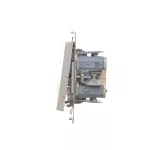 Simon 55 WMDL-0108xx-143 Łącznik świecznikowy z podświetleniem LED – osobne podświetlenie dla każdego klawisza (moduł) 10 AX, 250 V~, szybkozłącza; Aluminium mat