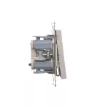 Simon 55 WMDL-0108xx-143 Łącznik świecznikowy z podświetleniem LED – osobne podświetlenie dla każdego klawisza (moduł) 10 AX, 250 V~, szybkozłącza; Aluminium mat