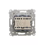 Simon 55 WMDL-0108xx-143 Łącznik świecznikowy z podświetleniem LED – osobne podświetlenie dla każdego klawisza (moduł) 10 AX, 250 V~, szybkozłącza; Aluminium mat