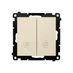 Simon 55 WMDL-0108xx-144 Łącznik świecznikowy z podświetleniem LED – osobne podświetlenie dla każdego klawisza (moduł) 10 AX, 250 V~, szybkozłącza; Szampański mat