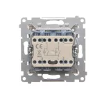 Simon 55 WMDL-0108xx-144 Łącznik świecznikowy z podświetleniem LED – osobne podświetlenie dla każdego klawisza (moduł) 10 AX, 250 V~, szybkozłącza; Szampański mat