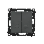 Simon 55 WMDL-0108xx-149 Łącznik świecznikowy z podświetleniem LED – osobne podświetlenie dla każdego klawisza (moduł) 10 AX, 250 V~, szybkozłącza; Czarny mat