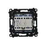 Simon 55 WMDL-0108xx-149 Łącznik świecznikowy z podświetleniem LED – osobne podświetlenie dla każdego klawisza (moduł) 10 AX, 250 V~, szybkozłącza; Czarny mat