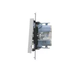 Simon 55 WMDL-0106xx-143 Łącznik schodowy bez piktogramu (moduł) 10 AX, 250 V~, szybkozłącza; Aluminium mat