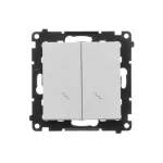 Simon 55 WMDL-TW6-2-114 Łącznik schodowy podwójny (moduł) 10 AX, 250 V~, szybkozłącza; Jasnoszary mat