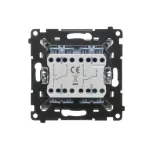 Simon 55 WMDL-TW6-2-114 Łącznik schodowy podwójny (moduł) 10 AX, 250 V~, szybkozłącza; Jasnoszary mat