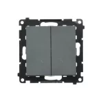 Simon 55 WMDL-TW6-2-116 Łącznik schodowy podwójny (moduł) 10 AX, 250 V~, szybkozłącza; Grafitowy mat