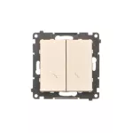 Simon 55 WMDL-TW6-2-144 Łącznik schodowy podwójny (moduł) 10 AX, 250 V~, szybkozłącza; Szampański mat