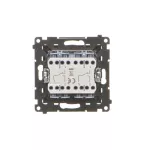 Simon 55 WMDL-TW6-2-149 Łącznik schodowy podwójny (moduł) 10 AX, 250 V~, szybkozłącza; Czarny mat