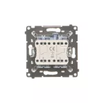 Simon 55 WMDL-TW6-2X-114 Łącznik schodowy podwójny bez piktogramu (moduł) 10 AX, 250 V~, szybkozłącza; Jasnoszary mat