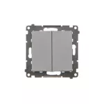 Simon 55 WMDL-TW6-2X-116 Łącznik schodowy podwójny bez piktogramu (moduł) 10 AX, 250 V~, szybkozłącza; Grafitowy mat