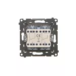 Simon 55 WMDL-TW6-2X-116 Łącznik schodowy podwójny bez piktogramu (moduł) 10 AX, 250 V~, szybkozłącza; Grafitowy mat