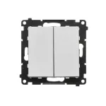Simon 55 WMDL-TW6-2X-143 Łącznik schodowy podwójny bez piktogramu (moduł) 10 AX, 250 V~, szybkozłącza; Aluminium mat