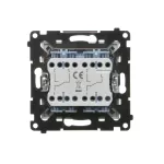 Simon 55 WMDL-TW6-2X-143 Łącznik schodowy podwójny bez piktogramu (moduł) 10 AX, 250 V~, szybkozłącza; Aluminium mat