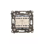 Simon 55 WMDL-TW6-2X-144 Łącznik schodowy podwójny bez piktogramu (moduł) 10 AX, 250 V~, szybkozłącza; Szampański mat