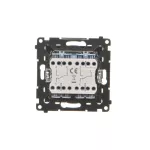 Simon 55 WMDL-TW6-2X-149 Łącznik schodowy podwójny bez piktogramu (moduł) 10 AX, 250 V~, szybkozłącza; Czarny mat