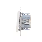 Simon 55 WMDL-TW6-2L2-111 Łącznik schodowy podwójny z podświetleniem – osobne podświetlenie dla każdego klawisza (moduł) 10 AX, 250 V~, szybkozłącza; Biały mat