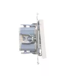 Simon 55 WMDL-TW6-2L2-111 Łącznik schodowy podwójny z podświetleniem – osobne podświetlenie dla każdego klawisza (moduł) 10 AX, 250 V~, szybkozłącza; Biały mat