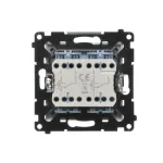 Simon 55 WMDL-TW6-2L2-114 Łącznik schodowy podwójny z podświetleniem – osobne podświetlenie dla każdego klawisza (moduł) 10 AX, 250 V~, szybkozłącza; Jasnoszary mat