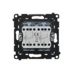 Simon 55 WMDL-TW6-2L2-116 Łącznik schodowy podwójny z podświetleniem – osobne podświetlenie dla każdego klawisza (moduł) 10 AX, 250 V~, szybkozłącza; Grafitowy mat