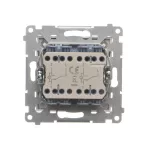 Simon 55 WMDL-TW6-2L2-144 Łącznik schodowy podwójny z podświetleniem – osobne podświetlenie dla każdego klawisza (moduł) 10 AX, 250 V~, szybkozłącza; Szampański mat