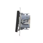 Simon 55 WMDL-TW6-2L2-149 Łącznik schodowy podwójny z podświetleniem – osobne podświetlenie dla każdego klawisza (moduł) 10 AX, 250 V~, szybkozłącza; Czarny mat