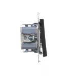 Simon 55 WMDL-TW6-2L2-149 Łącznik schodowy podwójny z podświetleniem – osobne podświetlenie dla każdego klawisza (moduł) 10 AX, 250 V~, szybkozłącza; Czarny mat