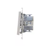 Simon 55 WMDL-0103Lx-114 Łącznik schodowy z podświetleniem LED podświetlenie jak w łączniku pojedynczym (moduł) 10 AX, 250 V~, szybkozłącza; Jasnoszary mat