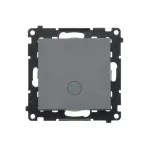 Simon 55 WMDL-0103Lx-116 Łącznik schodowy z podświetleniem LED podświetlenie jak w łączniku pojedynczym (moduł) 10 AX, 250 V~, szybkozłącza; Grafitowy mat