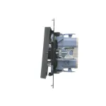 Simon 55 WMDL-0103Lx-116 Łącznik schodowy z podświetleniem LED podświetlenie jak w łączniku pojedynczym (moduł) 10 AX, 250 V~, szybkozłącza; Grafitowy mat