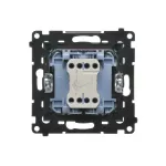 Simon 55 WMDL-0103Lx-116 Łącznik schodowy z podświetleniem LED podświetlenie jak w łączniku pojedynczym (moduł) 10 AX, 250 V~, szybkozłącza; Grafitowy mat