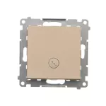 Simon 55 WMDL-0103Lx-144 Łącznik schodowy z podświetleniem LED podświetlenie jak w łączniku pojedynczym (moduł) 10 AX, 250 V~, szybkozłącza; Szampański mat